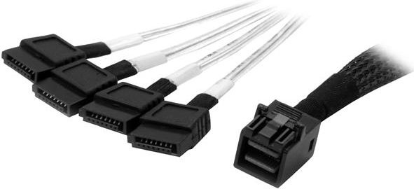 StarTech.com 1m Internal Mini SAS to SATA Cable - SFF-8643 to 4x SATA (SAS43SAT1M) - Kabel SATA/SAS - 4 x Mini SAS HD (SFF-8643) (Z) do SATA (Z) - 1 m - cerná a stríbrná - pro P/N: SFF86448PLT2