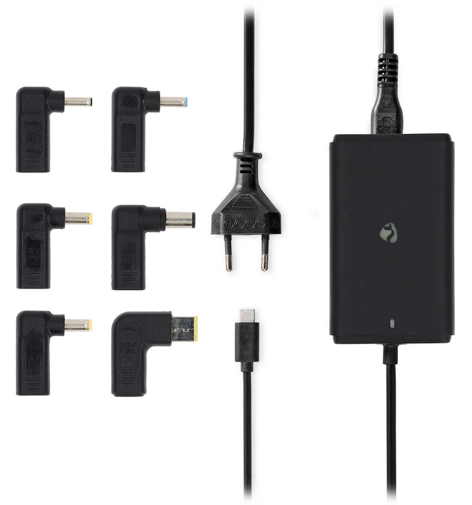 NEDIS univerzální adaptér k notebooku/ 65 W/ 5 / 9 / 12 / 15 / 20 V DC/ 2.4 / 3.0 / 3.25 A/ USB-C