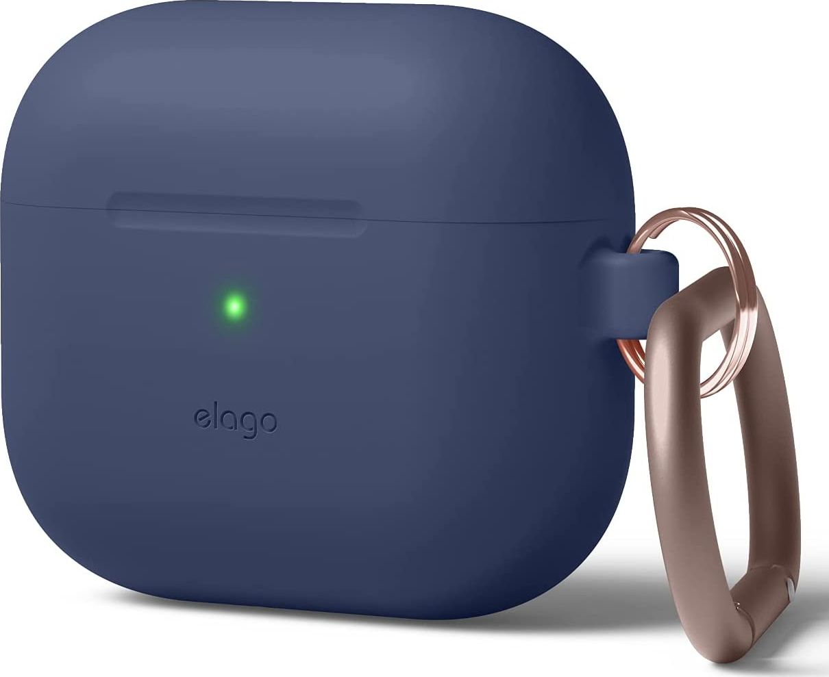 Silikonové ochranné pouzdro Elago Hang pro AirPods 3 Navy Blue
