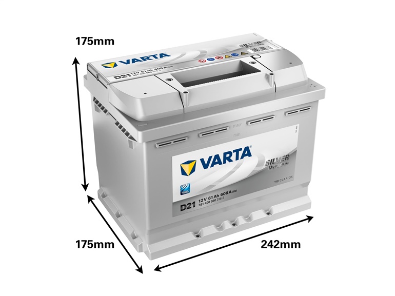 Batéria Varta SD D21, 61 Ah, 600 A, 12 V