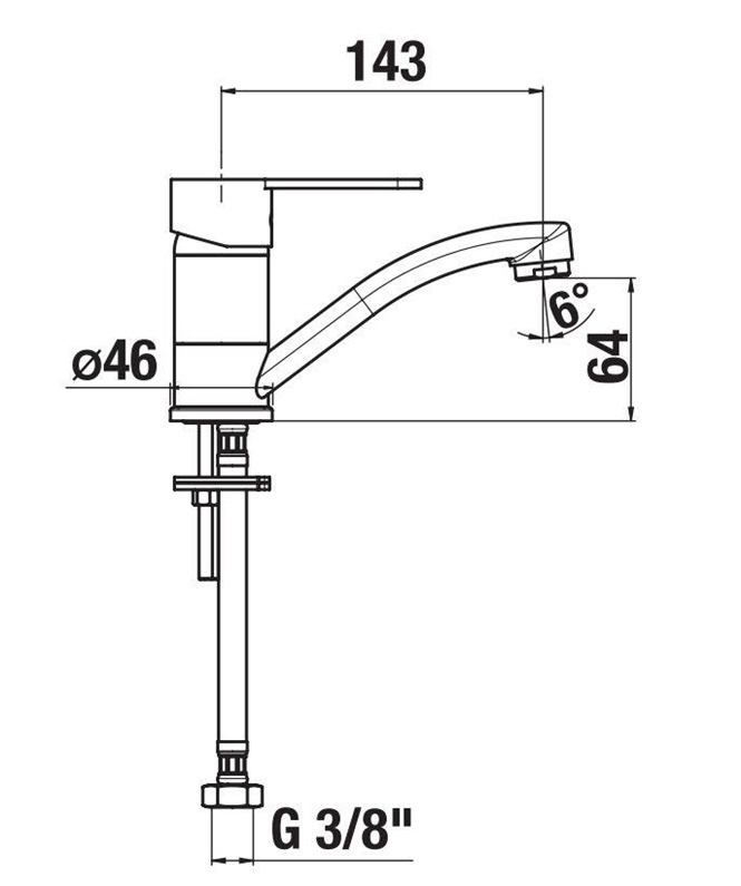Dřezová baterie JIKA LYRA SMART H3511Z10042201