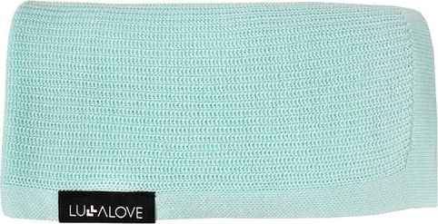 LullaLove Lehká, pletená deka - Mint mist 90x90 Mint Lullalove