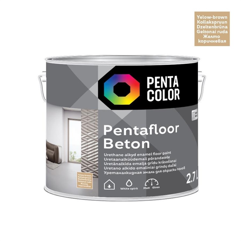 Barva na podlahu Pentafloor Beton, žlutohnědá, 2,7l