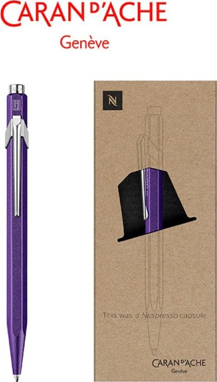 CARAN D ACHE 849 Nespresso Arpeggio kuličkové pero, M, v krabičce, fialové