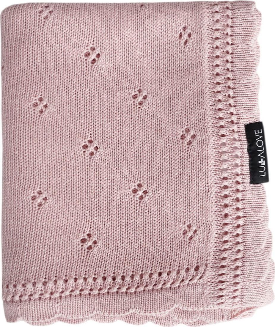 Prolamovaná dětská deka LullaLove Daisy Pudrově růžová Lullalove