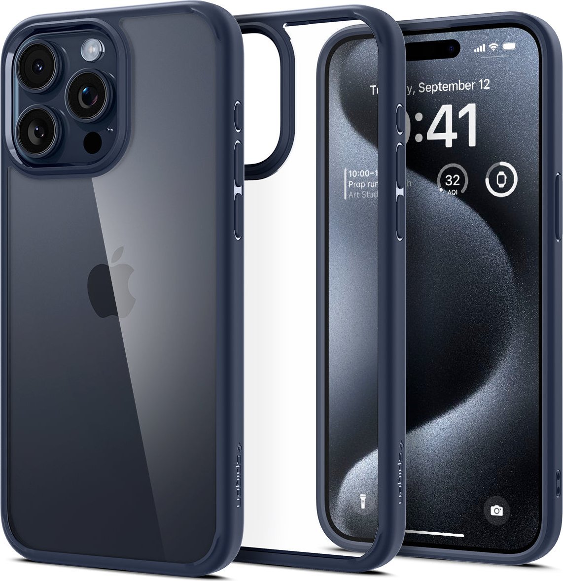 Spigen Ultra Hybrid, tmavě modrá - iPhone 15 Pro Max