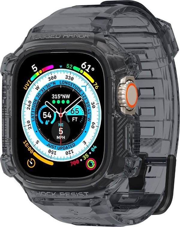 Spigen Rugged Armor Pro, vesmírný krystal - Apple Watch Ultra 2/Ultra 49 mm