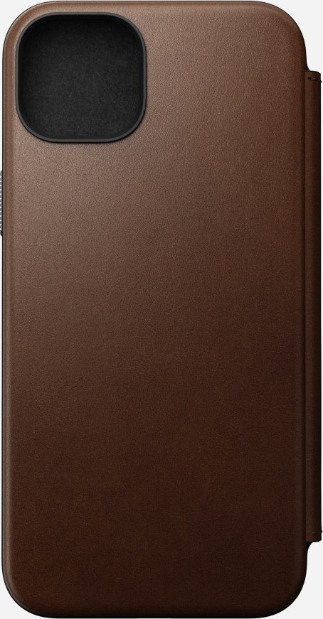 Nomad Nomad Modern Leather Folio, hnedá - iPhone 15 Plus