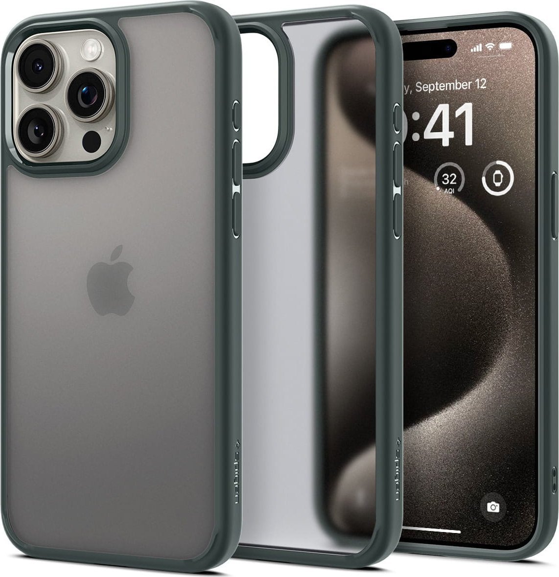 Spigen Ultra Hybrid, mrazovo zelený - iPhone 15 Pro