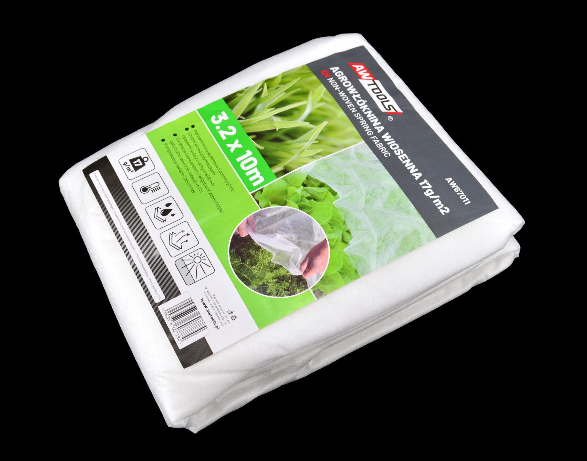AWTools PRUŽINA AGROPLASTENOVÁ LÁTKA 17g 3,2x5m BÍLÁ AW67010
