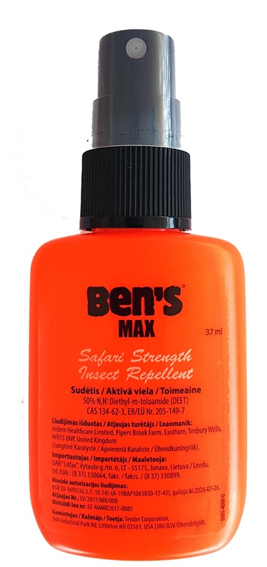BEN S MAX repelent proti komárom, 37 ml