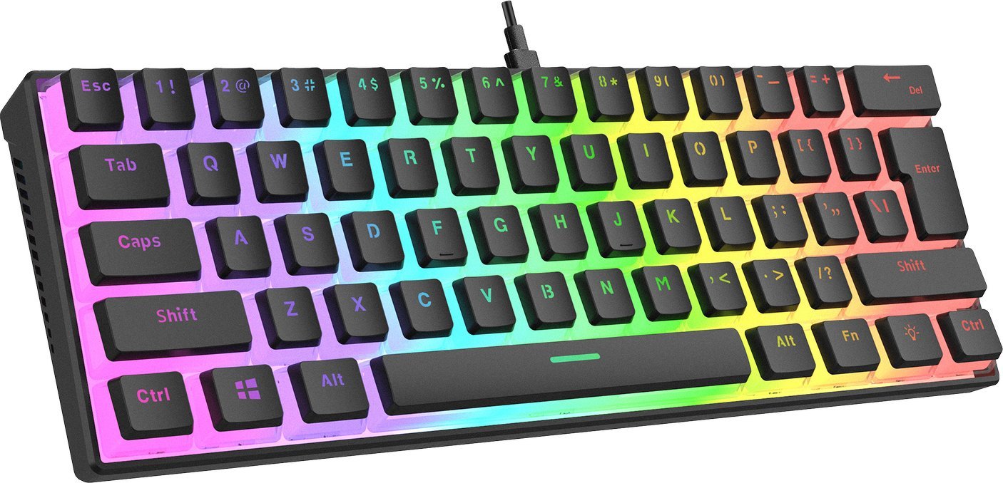 RAMPAGE HERNÍ KLÁVESNICE USB-C RGB PUDDING KEYS