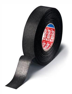 Izolačná páska Tesa, čierna, látka, 19 mm x 20 m