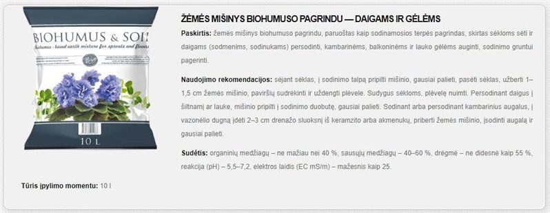 Biohumusová zmes na sadenice a gély, 10 l