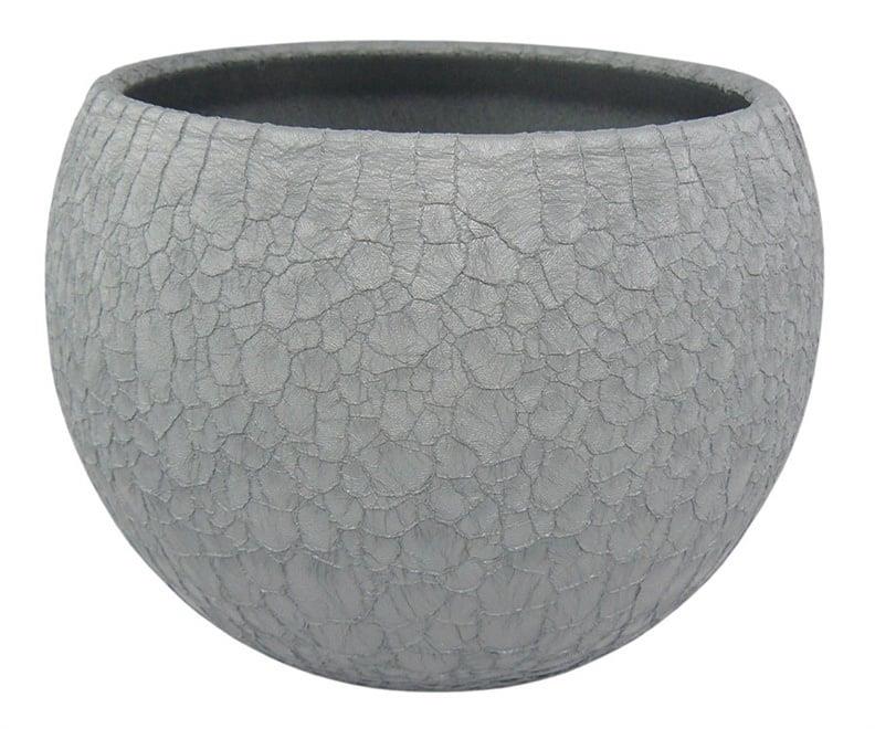 Hrniec Domoletti, keramika, O 12 cm, sivý
