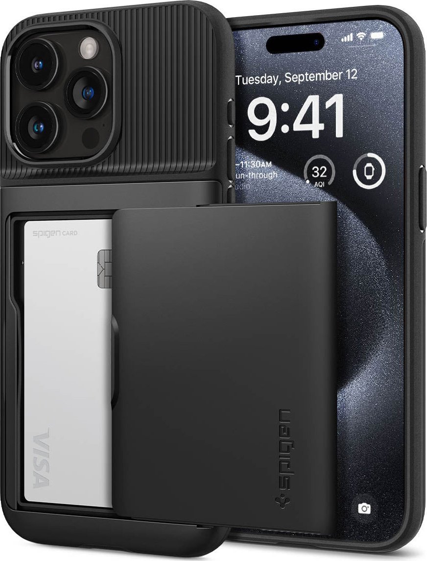 Spigen Slim Armor CS, černý - iPhone 15 Pro