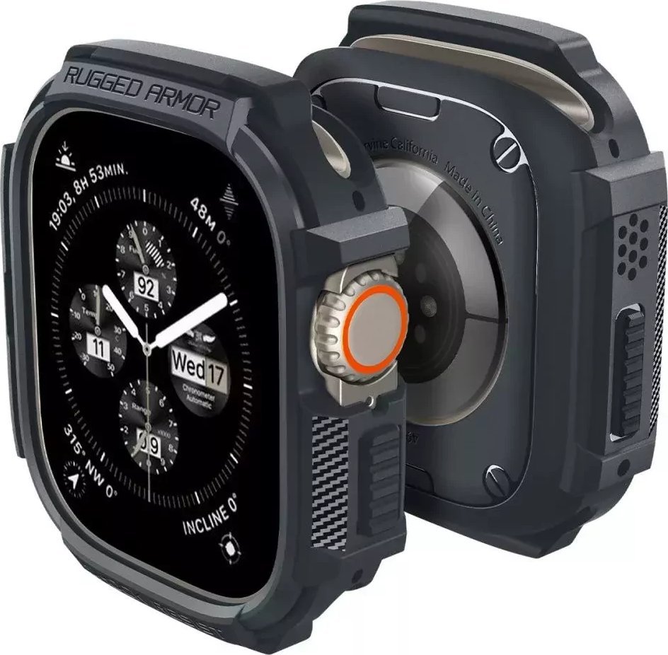Spigen Rugged Armor, tmavě šedý - Apple Watch Ultra 2/1 49 mm