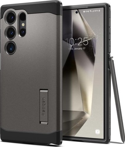 Spigen Tough Armor, stříbrná - Samsung Galaxy S24 Ultra