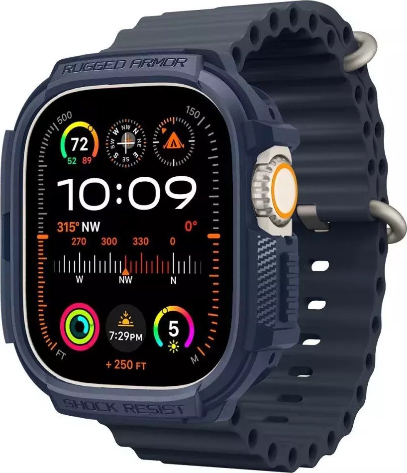 Spigen Rugged Armor, tmavě modrá - Apple Watch Ultra 2/1 49 mm