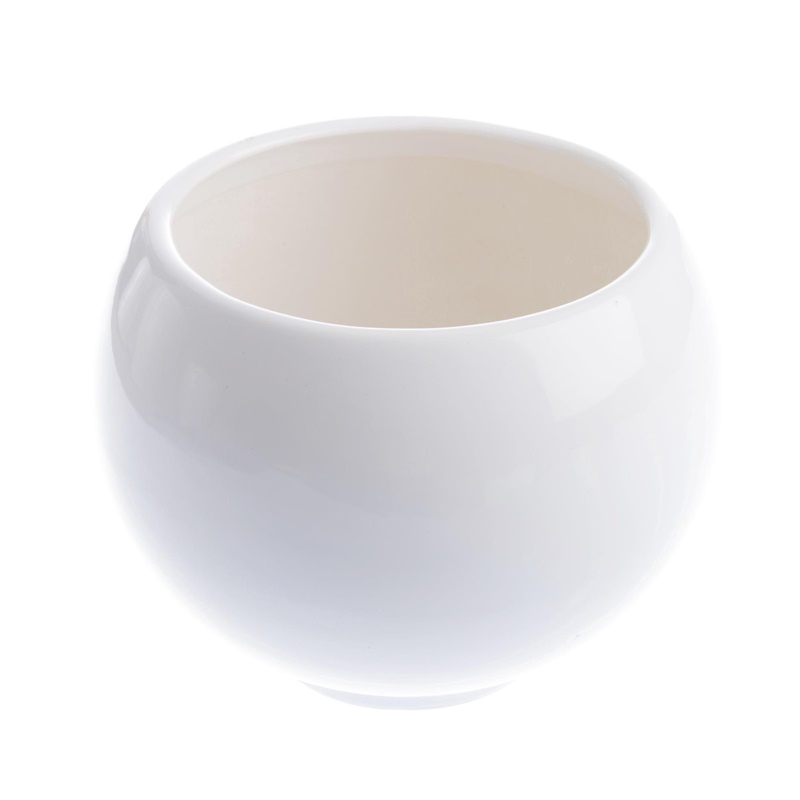 Kvetináč Burbulas 5001, keramika, V 22 cm, biely