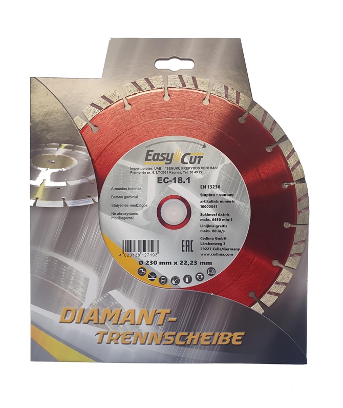 Diamantový rezný kotúč Cedima EC-18,1 300x25,4x2,8