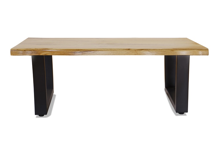 Konferenčný stolík Domoletti čierna/drevo, 90cm x 60cm x 39cm