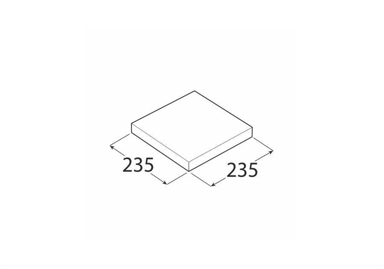 Polica Velano 65050 FS BI24/24, 235 x 38 x 235 mm