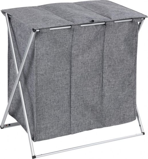 Koš na prádlo Wenko Trio Top koš na prádlo 118 litrů, polyester, šedý