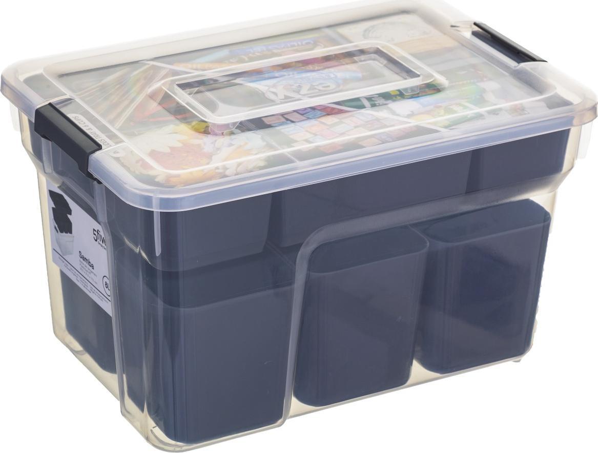 5five Plastová nádoba s víkem Organizér Box