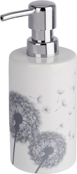 Dávkovač mýdla Astera dávkovač mýdla 360 ml 7 x 18 cm keramická bílá/šedá