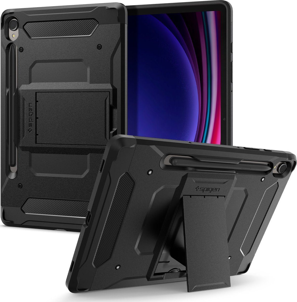 Pouzdro na tablet Spigen Spigen Tough Armor Pro, černé - Samsung Galaxy Tab S9