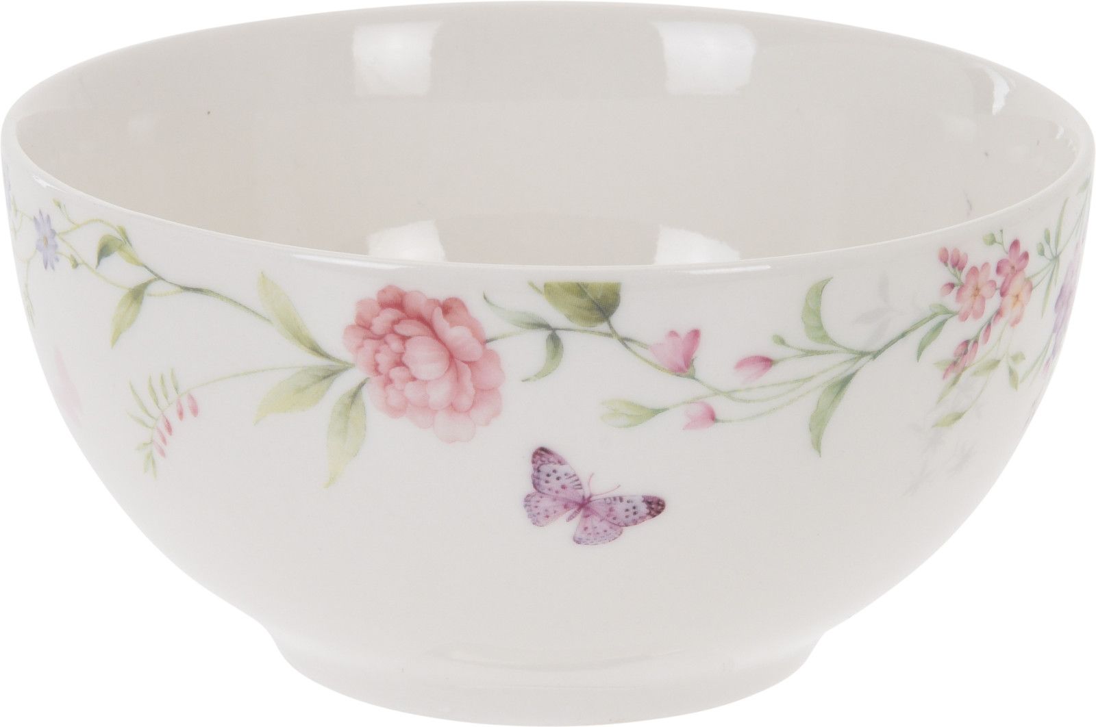 Miska 610 ml dekor květiny kostní porcelán