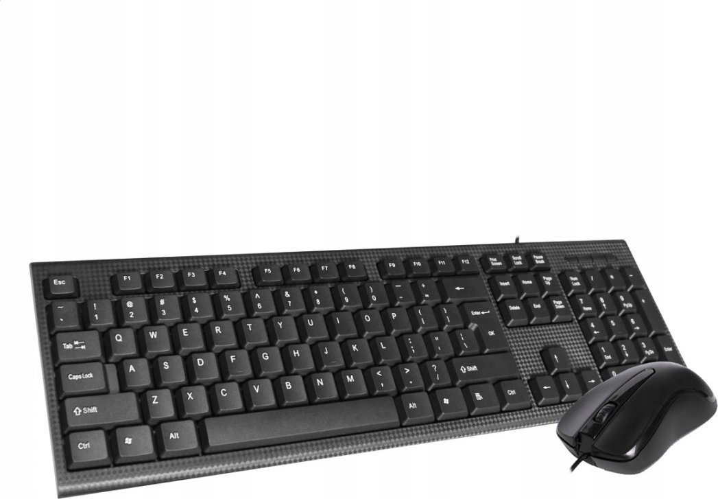 Klávesnice + myš Omega OMEGA KEYBOARD US MOUSE SET OKM-09 DRÁTOVÁ KLÁVESNICE MYŠ USB ČERNÁ [45545]