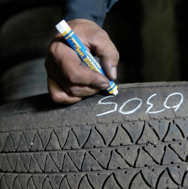 Gumová tyčinka Markal Tire Marque WHITE 12,7 mm