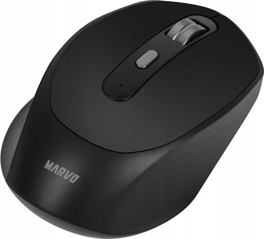 Myš Marvo Marvo WM106W BK, 1600DPI, Bluetooth a 2,4 GHz, optická, 6 class, bezdrôtová, čierna, vstavaná batéria, kancelárska, tichá, DU