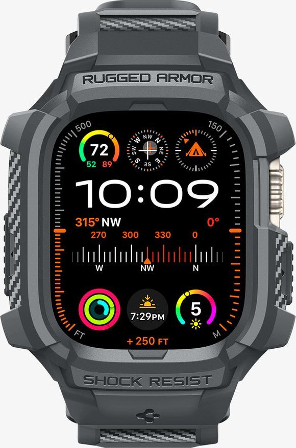 Spigen Rugged Armor Pro, tmavě šedý - Apple Watch Ultra 2/1 49mm