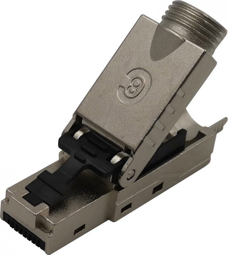 Techly Zástrčka RJ45 Cat8.1 STP, samosvorná, černá