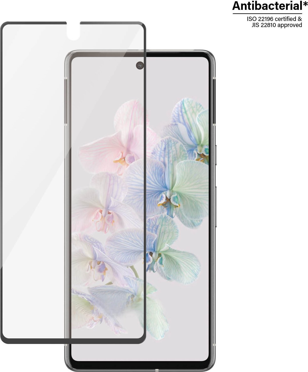 PanzerGlass Tvrzené sklo PanzerGlass Ultra-Wide Fit Ochrana obrazovky Google Pixel 7 Antibakteriální černá/černá 4772