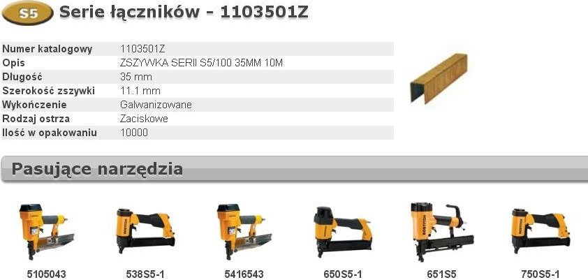 Bostitch BOSTITCH STAPLES S5 35mm 10 000 ks