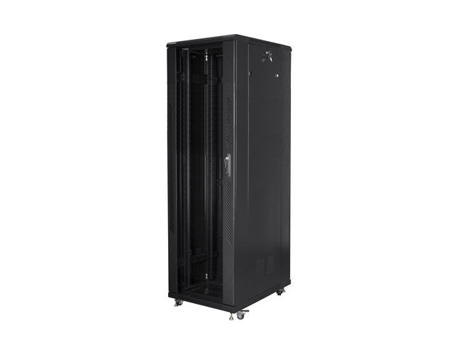 Stojanová skriňa do racku 19 palcov 42U 800x800mm čierna