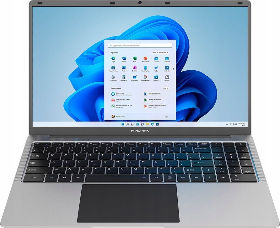 Notebook Thomson  Neo N15, 15,6palcový/Intel Celeron 4 jádra N5100/1366*768 HD TN/8GB RAM DDR4/512Gb M.2/Wifi AC & BT 4.2/0.3MP Webcam/5000 mAh/Windows Keyboard 7.6V UA/Stříbro