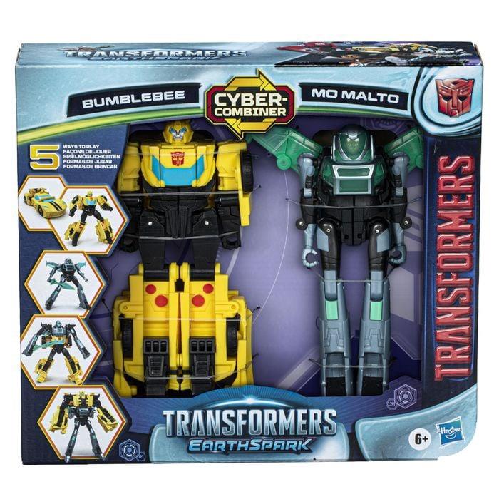 Figurka čmeláka a Mo Malto od společnosti Hasbro Transformers EarthSpark Cyber-Combiner