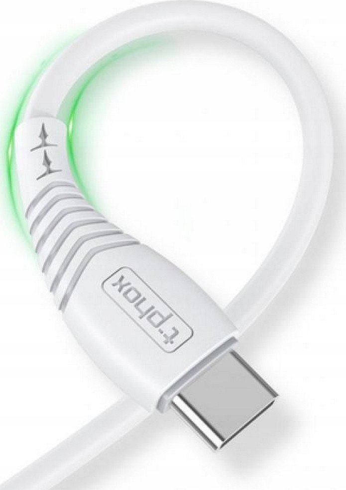 T-Phox USB kabel T-PHOX NATURE TYPE-C BÍLÝ KABEL 1,2M 3A