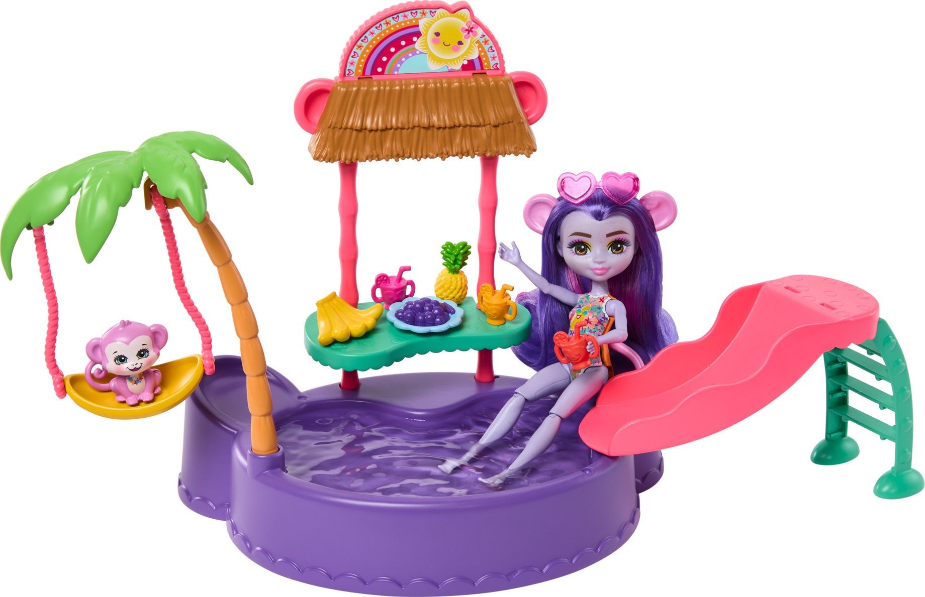 Mattel Enchantimals Tropický bazén s panenku opičkou