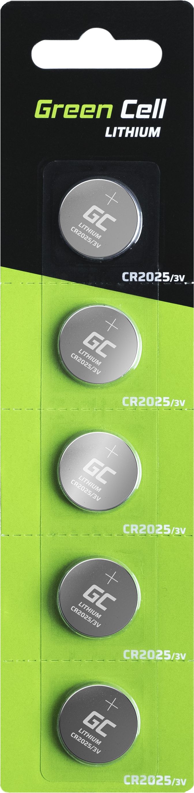 Green Cell Blister 10x Lithium Battery CR2025 3V 160mAh Button