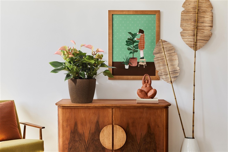 Plastový hrniec LAMELA 675-86, hnedý, O22 cm