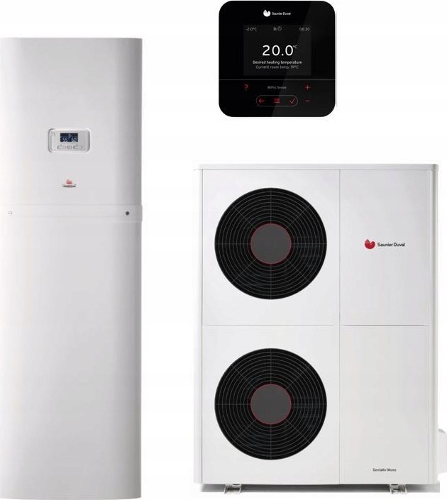 Saunier Duval Balíček systému obnoviteľnej energie č. 01 - tepelné čerpadlo GeniaAir MONO HA 12-6 O + FEW 200/6 + SRC 720