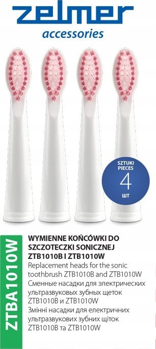 Zelmer hrot ZELMER BRUSH TIPS ZTBA1010W 4 ks/sada biela