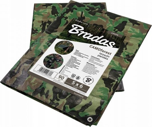 Plachta Bradas CAMOforest maskovací plachta 5 x 6m 90 g.