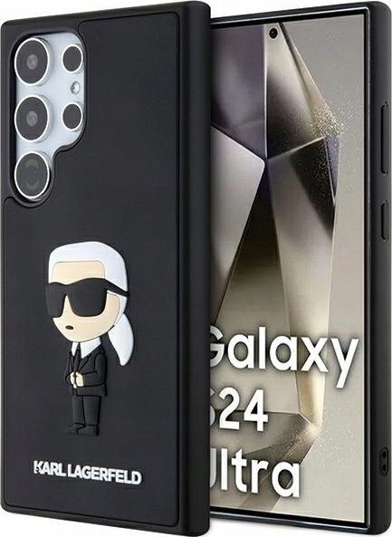 Karl Lagerfeld KARL LAGERFELD SAM S24 ULTRA RUBBER IKONIK KLHCS24L3DRKINK ČERNÝ